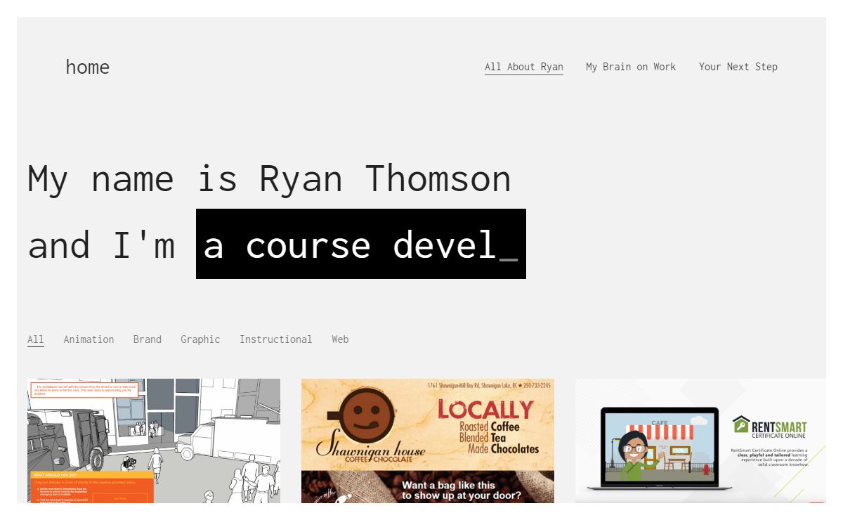 Ryan Thomson – Online Course Developer & Designer – The online portfolio of Ryan Thomson