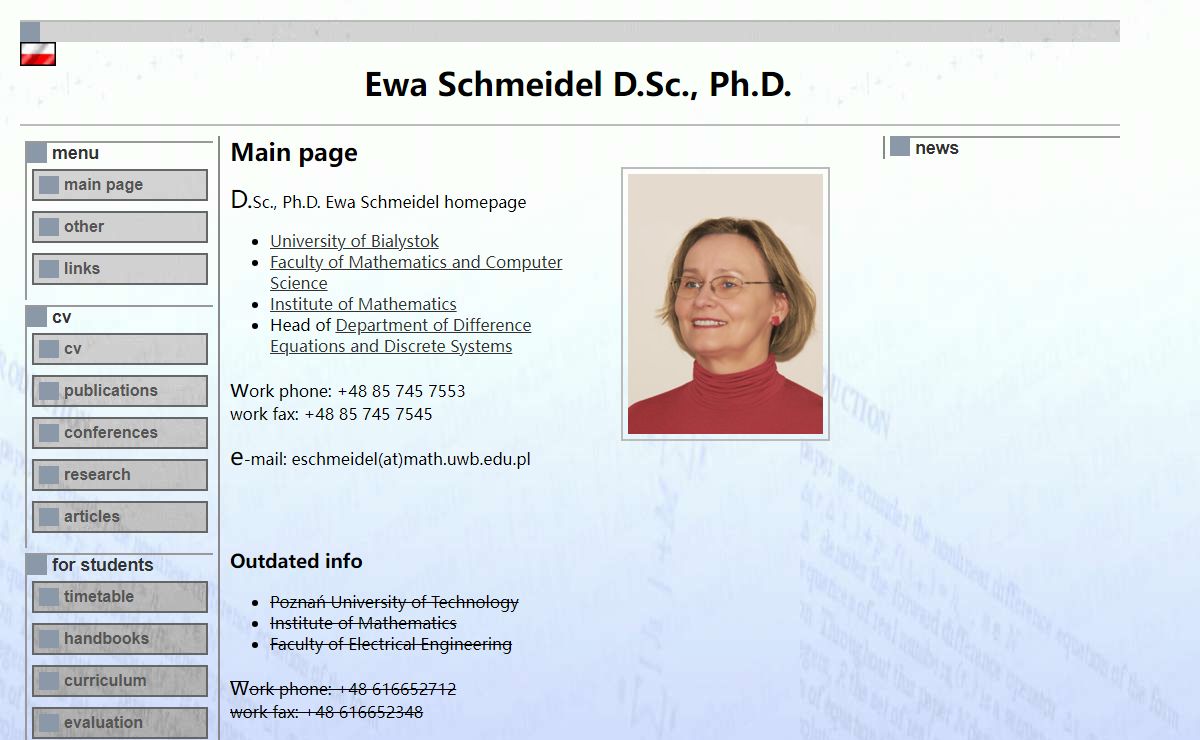 -= Ewa Schmeidel =- Homepage