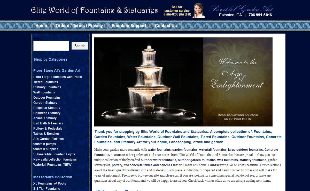Garden Fountains | Elite World of Fountains and Statuaries — Fountains and Statuaries