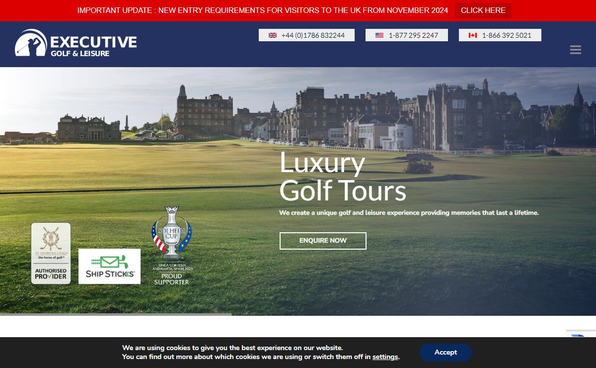 Luxury Golf Tours Scotland, Ireland Europe | Executive Golf & Leisure