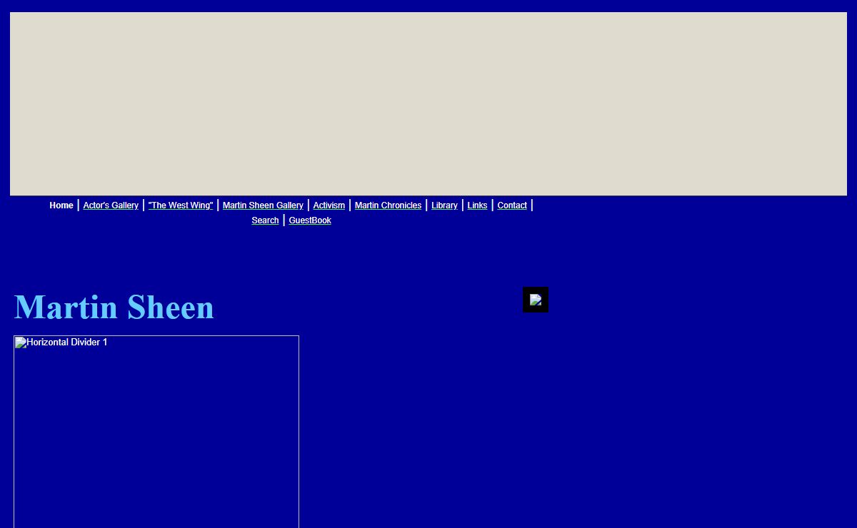 Martin Sheen at MartinSheen.Net