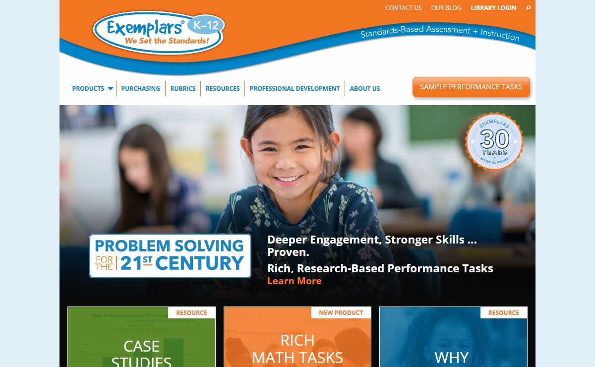 Exemplars: Standards-Based Performance Tasks
