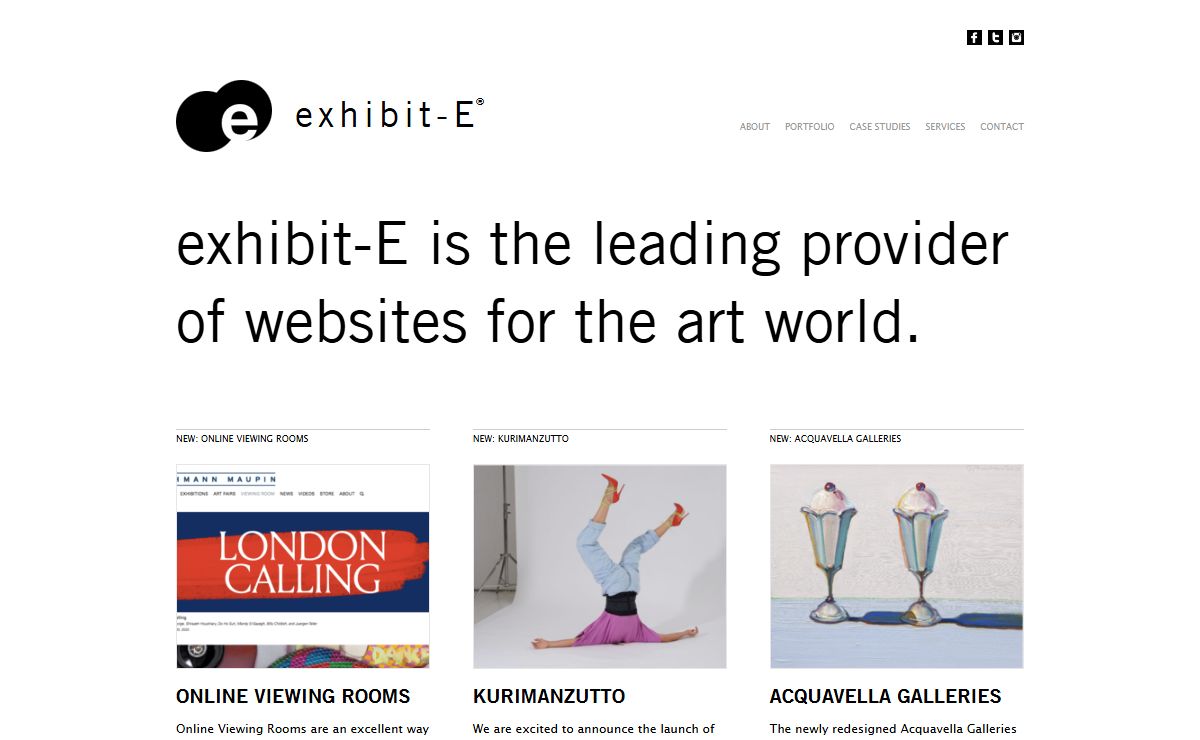 exhibit-E | Website Design for the Art World