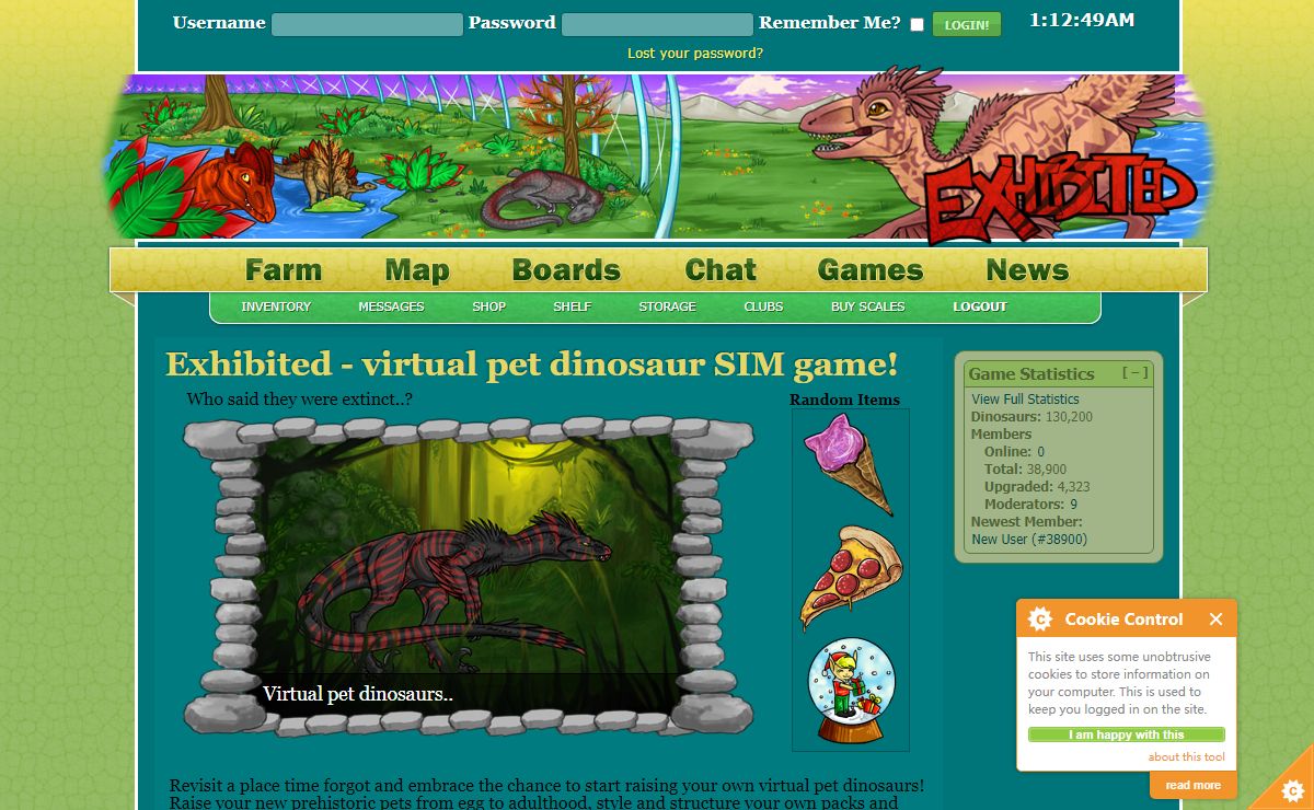 Exhibited!– Virtual Pet Dinosaurs!