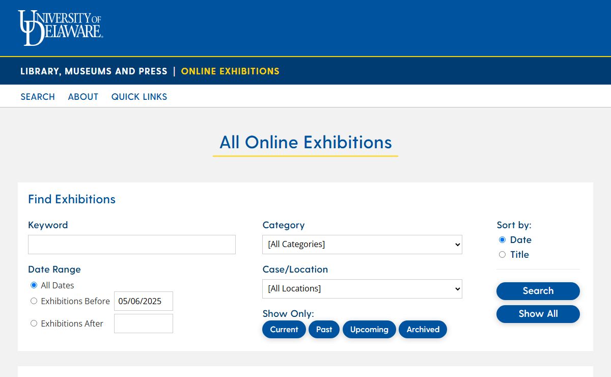 Library, Museums and Press – Online Exhibitions