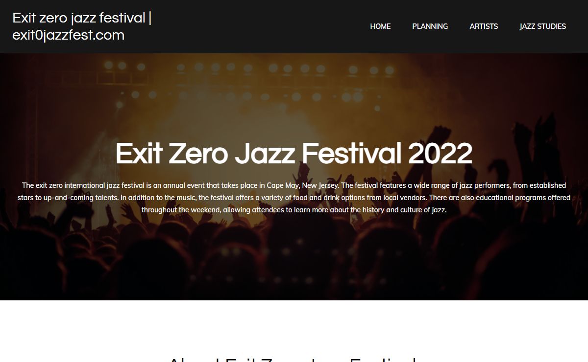 Exit zero jazz festival | exit0jazzfest.com
