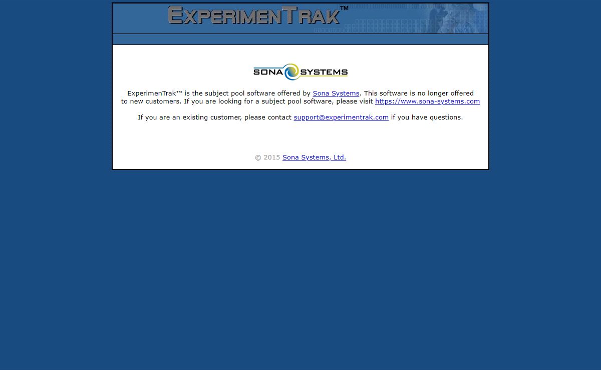 ExperimenTrak™ | Research Participation Management