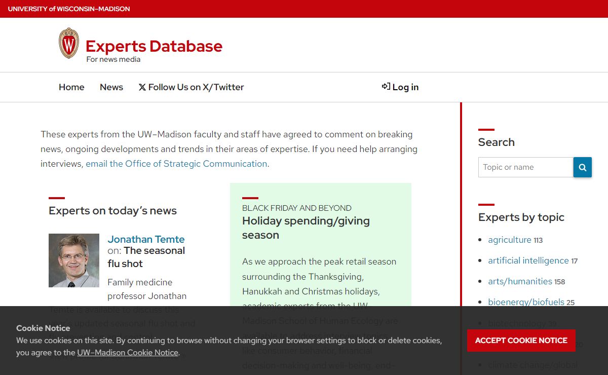 UW–Madison Experts Database