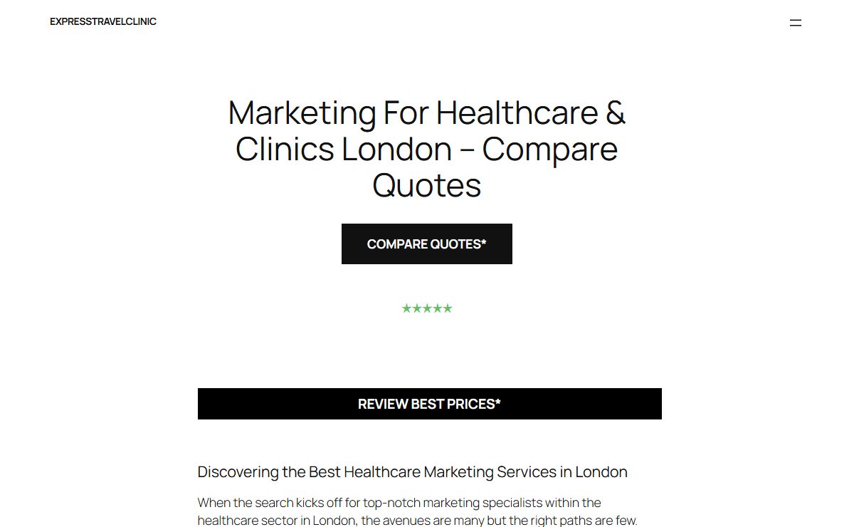 Marketing For Healthcare & Clinics London - Compare Quotes