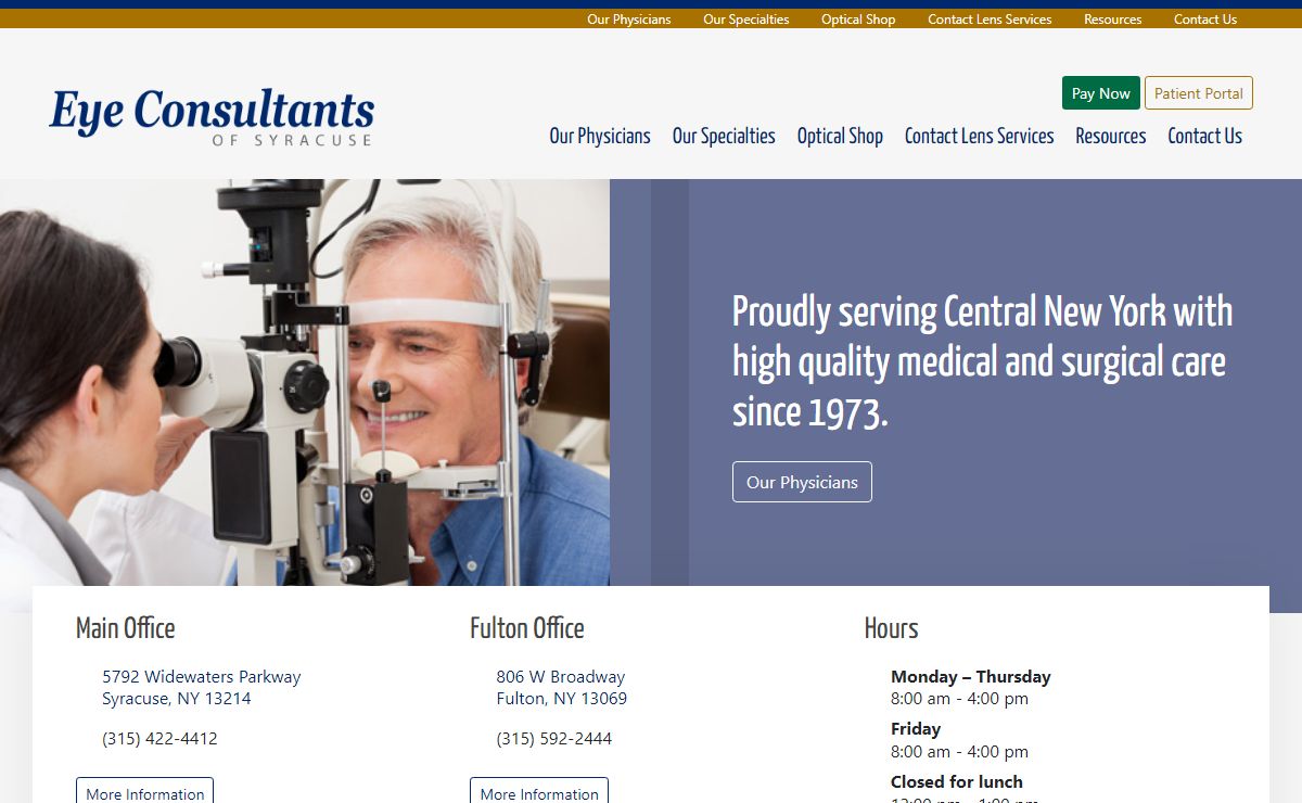 Eye Consultants of Syracuse – Providing outstanding medical and surgical eye care