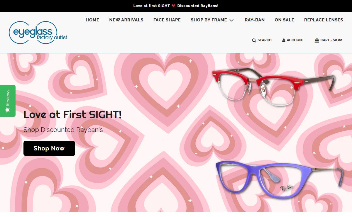 Affordable Prescription Eyeglasses Online | Eyeglass Factory Outlet