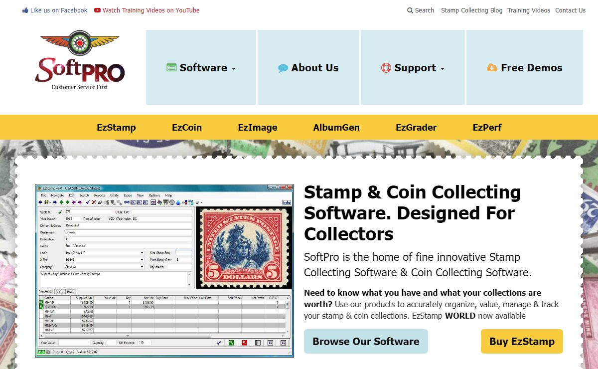 Stamp Collecting Software - EzStamp from SoftPro