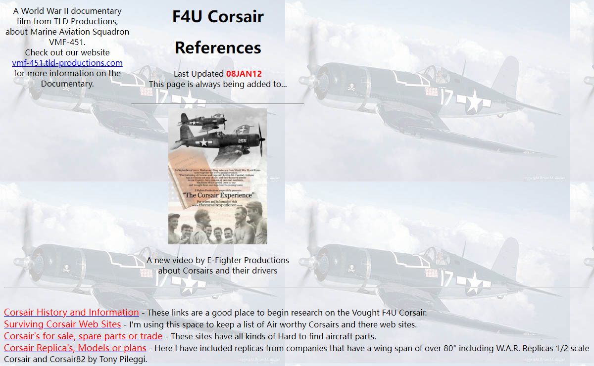 Terry's F4U Corsair References