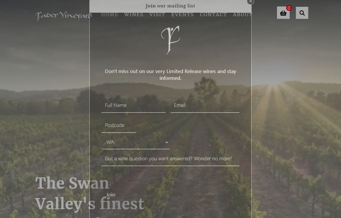 Faber Vineyard & Winery - The Swan Valley, Western Australia