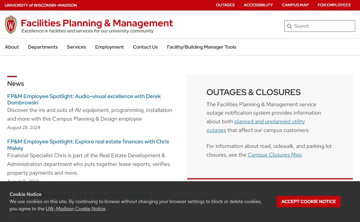 Facilities Planning & Management – Excellence in facilities and services for our university community – UW–Madison