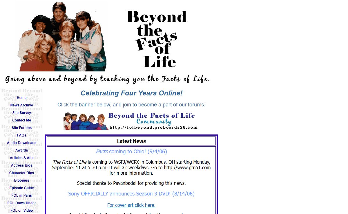Beyond The Facts of Life: Going above and beyond for you.