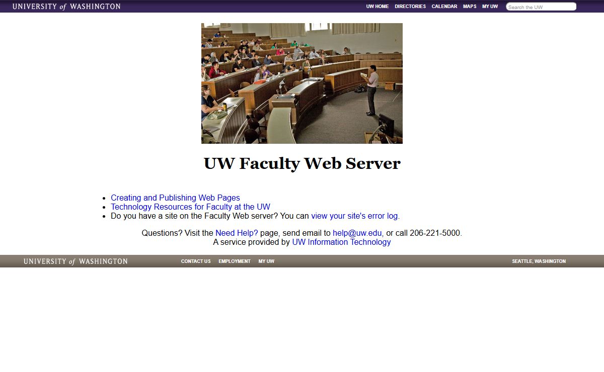 UW Faculty Web Server