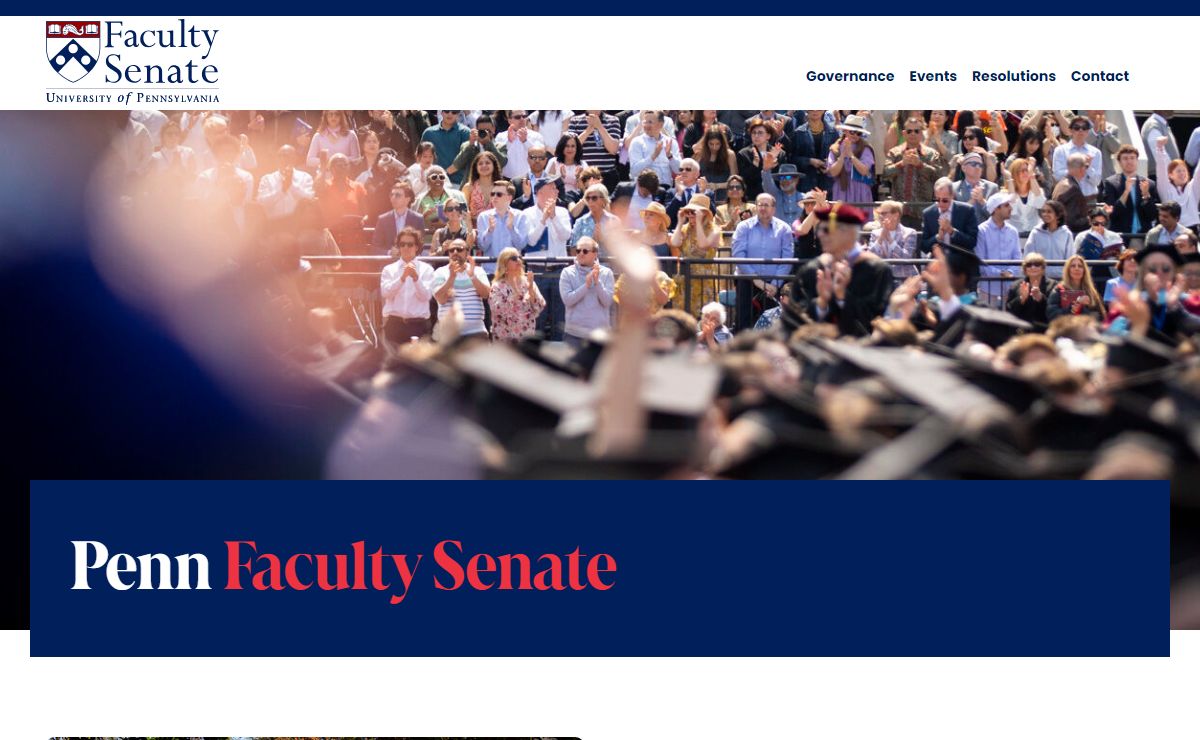 Homepage - Penn Faculty Senate