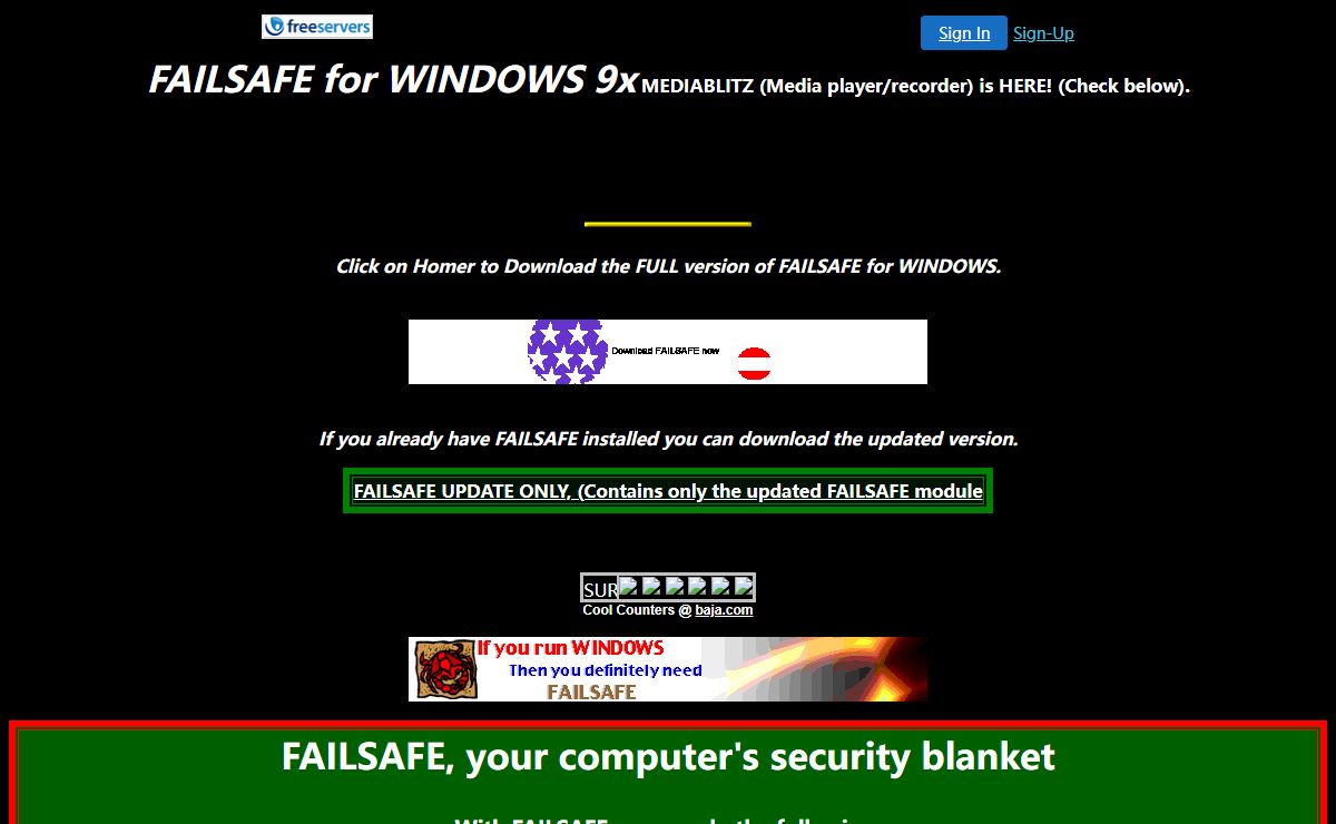 FAILSAFE for WINDOWS / BACKUP and RESTORE WINDOWS REGISTRY, CMOS, C drive and more...