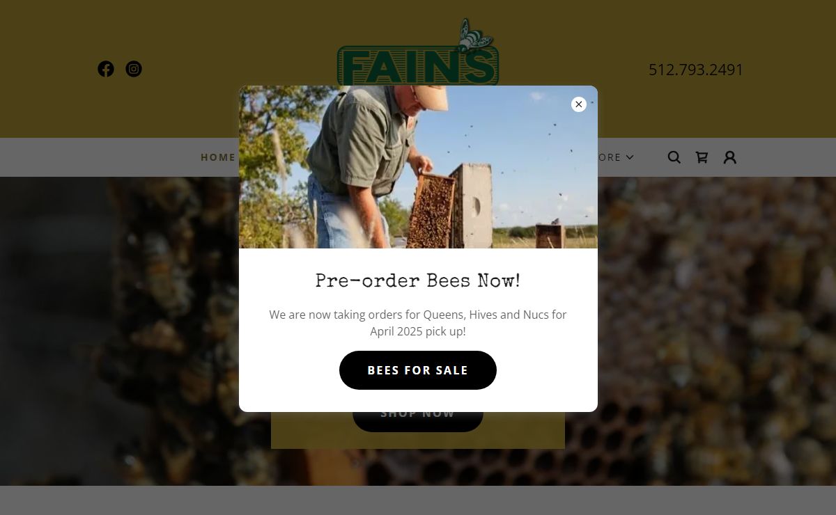Natural Honey Shipped - Fain's Honey