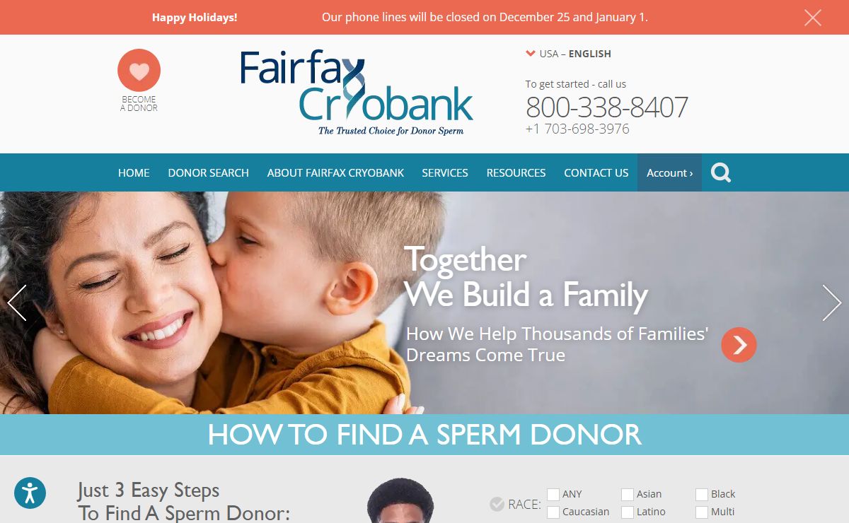 Fairfax Cryobank | Find Your Ideal Sperm Donor