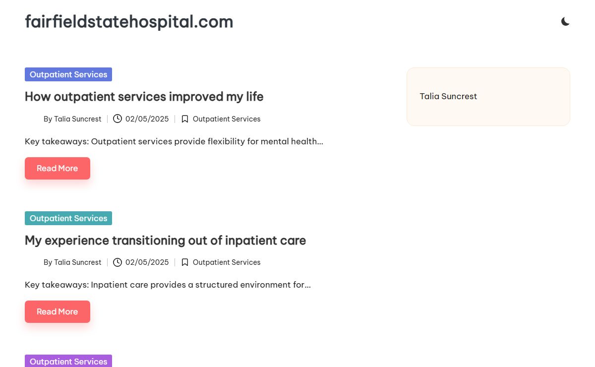 Welcome to fairfieldstatehospital.com Stories