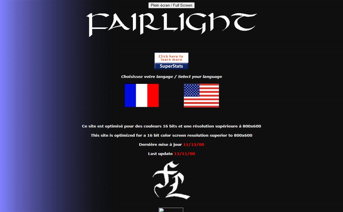 Le site français de FAIRLIGHT