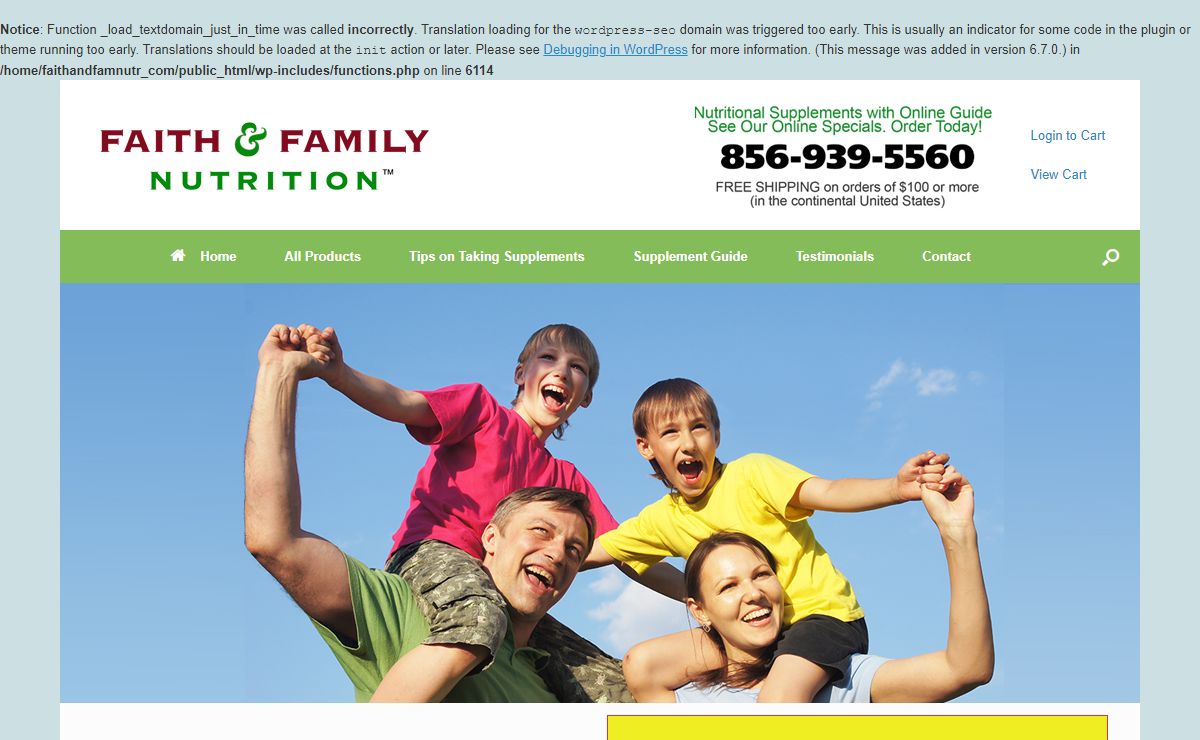 Home - Nutritional supplements, health guide: Faith & Family Nutrition