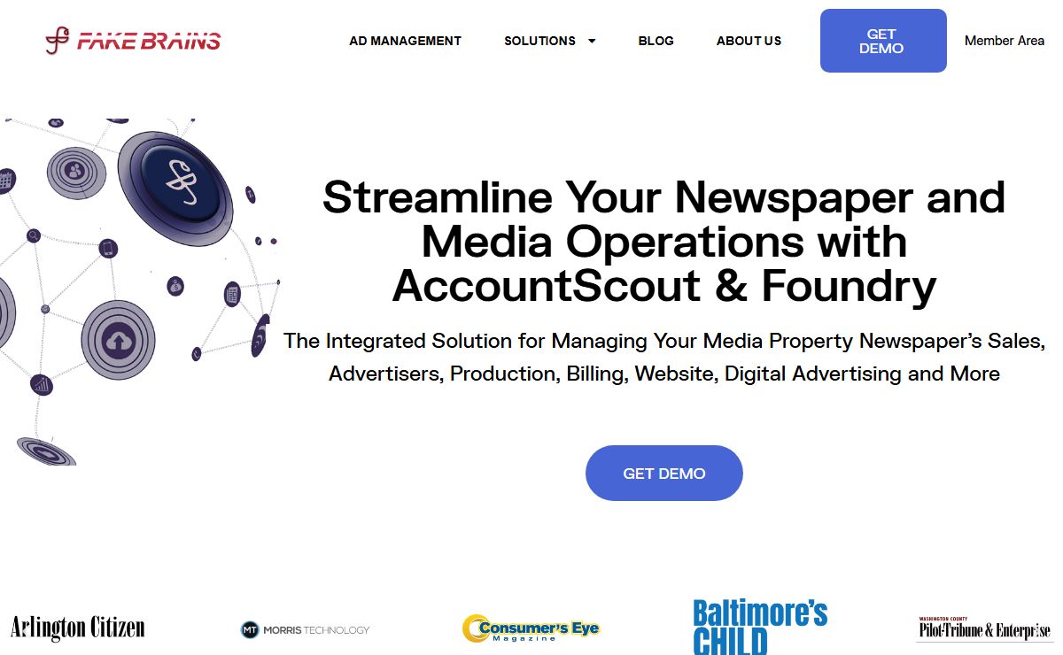 Fake Brains Software - Newspaper Software, Media Software, Publication Software