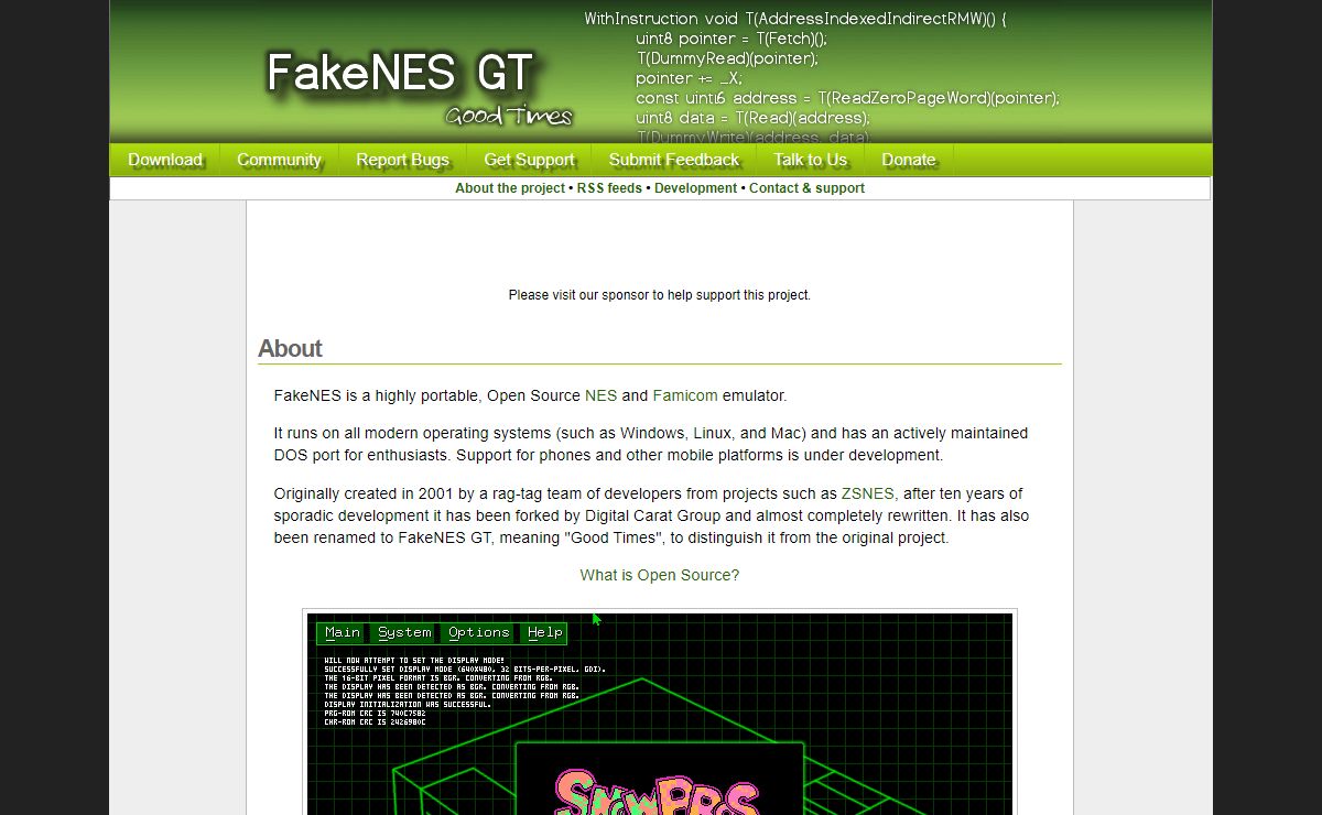 FakeNES GT - Home Page