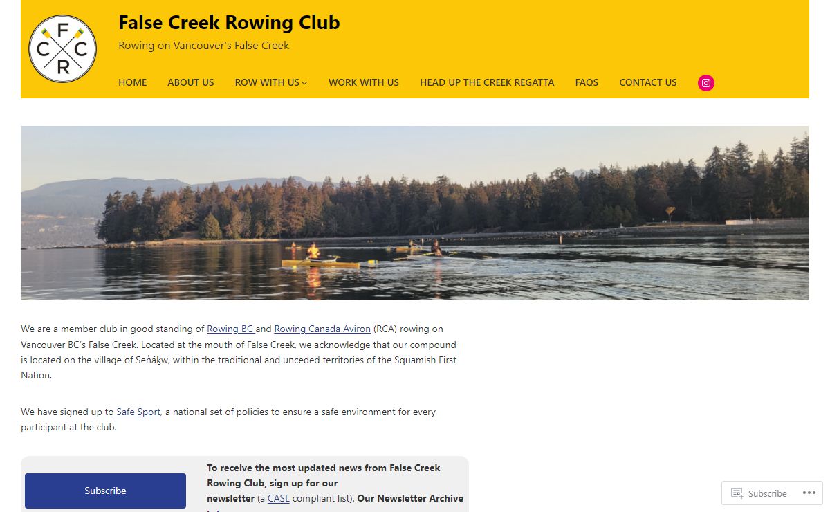 False Creek Rowing Club – Rowing on Vancouver's False Creek