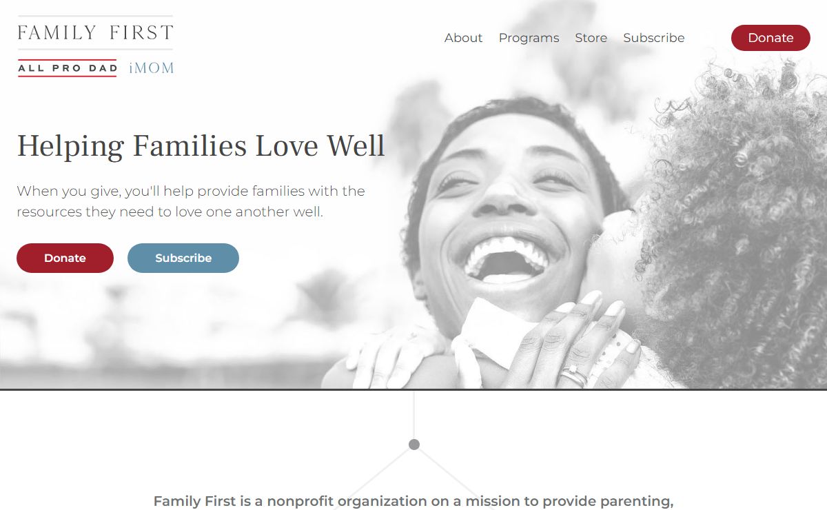 Family First - Helping Families Love Well : Family First