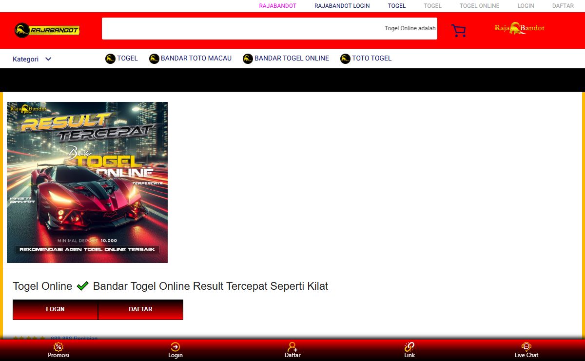 Togel Online ️✔️ Bandar Togel Online Result Tercepat Seperti Kilat