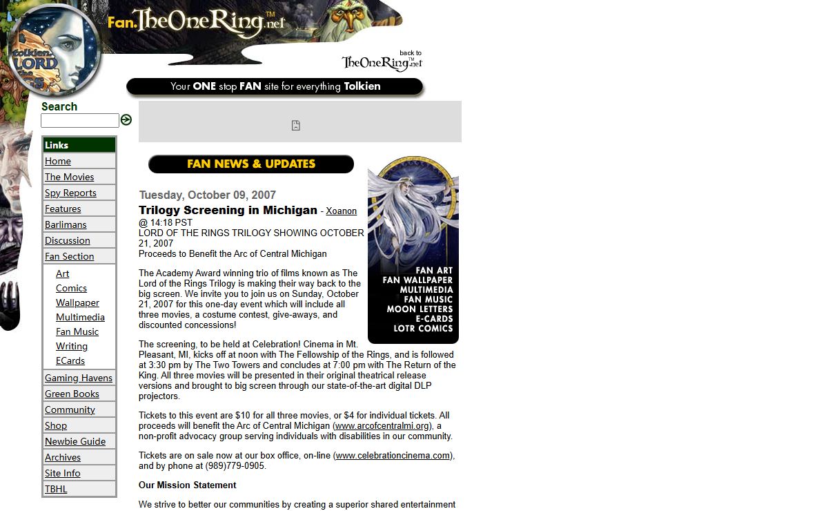 fan.TheOneRing.net™ | Tolkien Fan Art and Writing