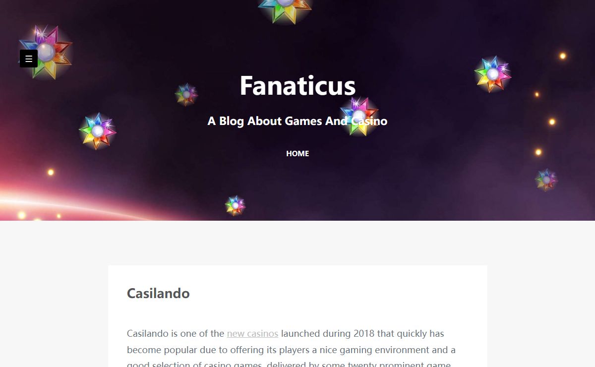 Fanaticus - A Blog About Games and Casino