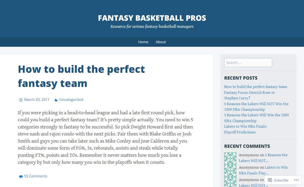 Fantasy Basketball Pros | Resource for serious fantasy basketball managers
