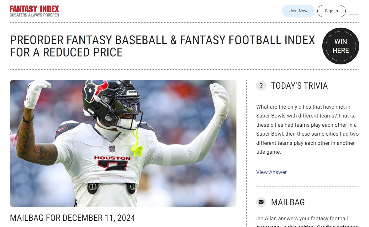 Home - Fantasy Index