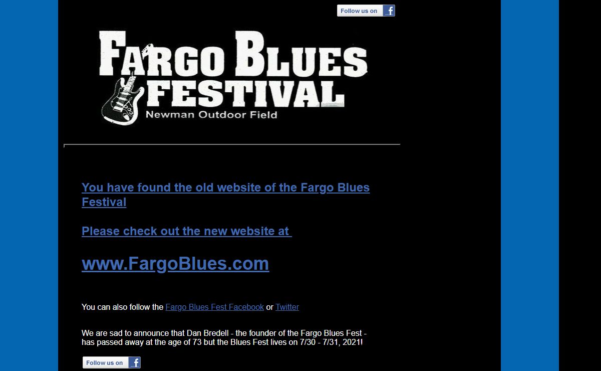 Fargo Blues Fest Home page