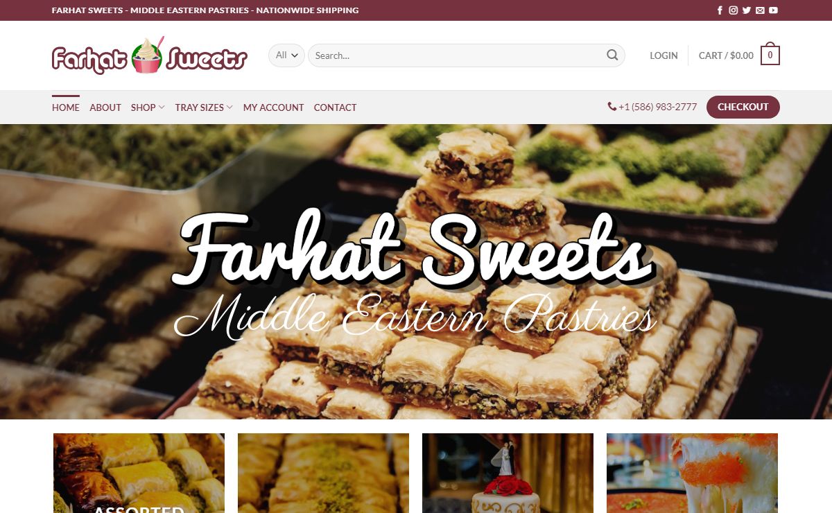 Farhat Sweets - Middle Eastern Pastries & Baklava Bakery USA