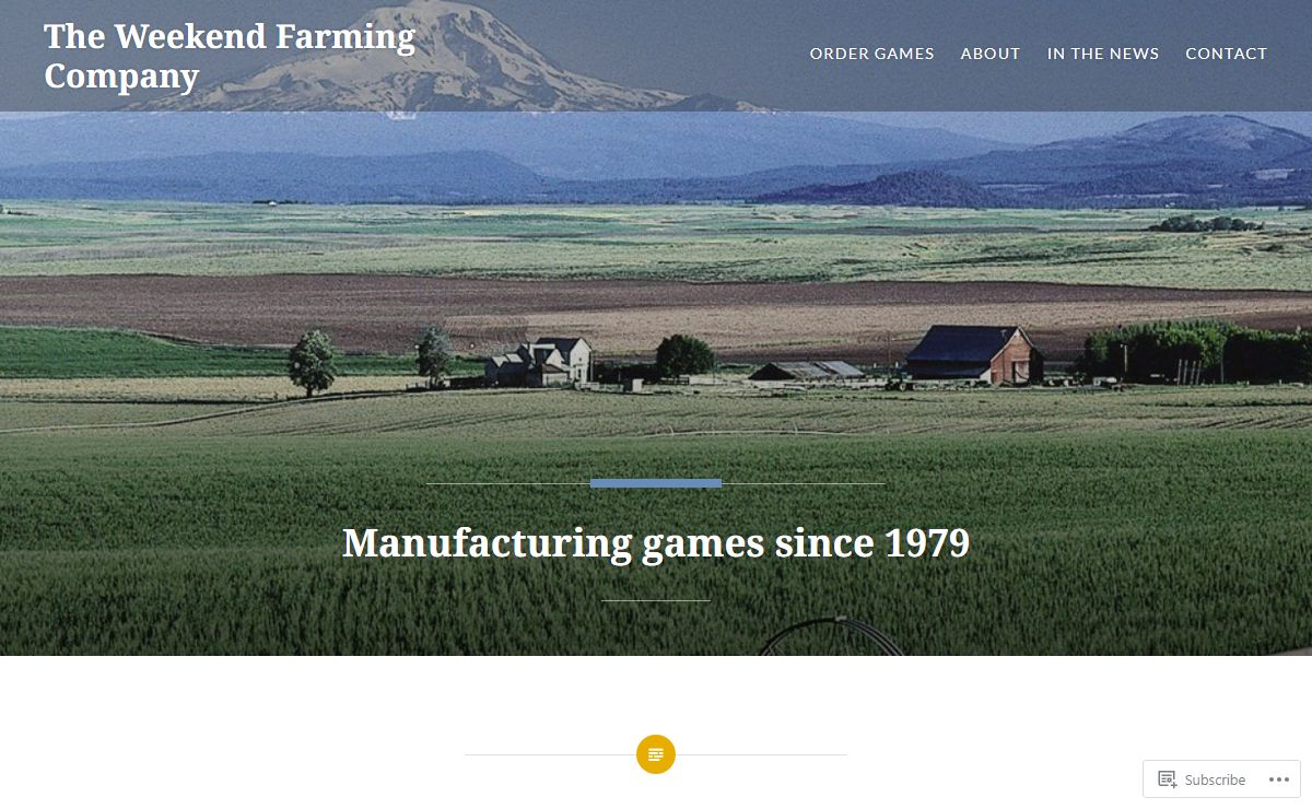 The Weekend Farming Company – Manufacturing games since 1979