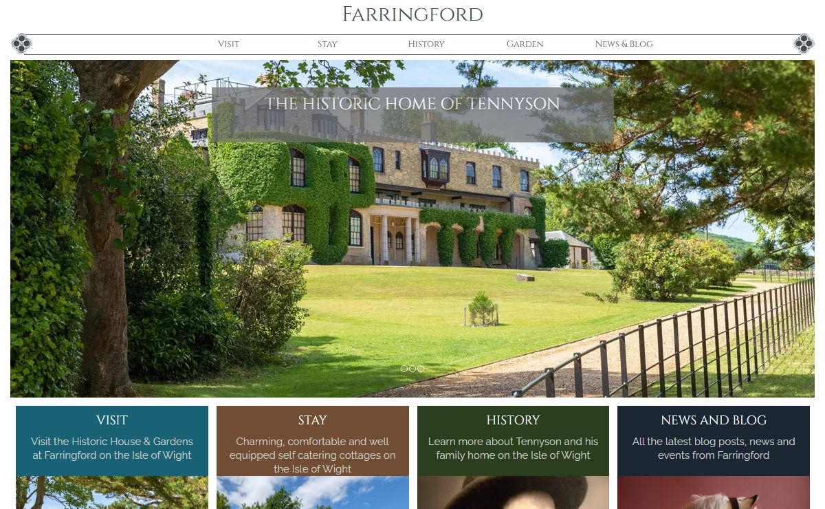 Farringford Historic House and Isle of Wight Home of Tennyson