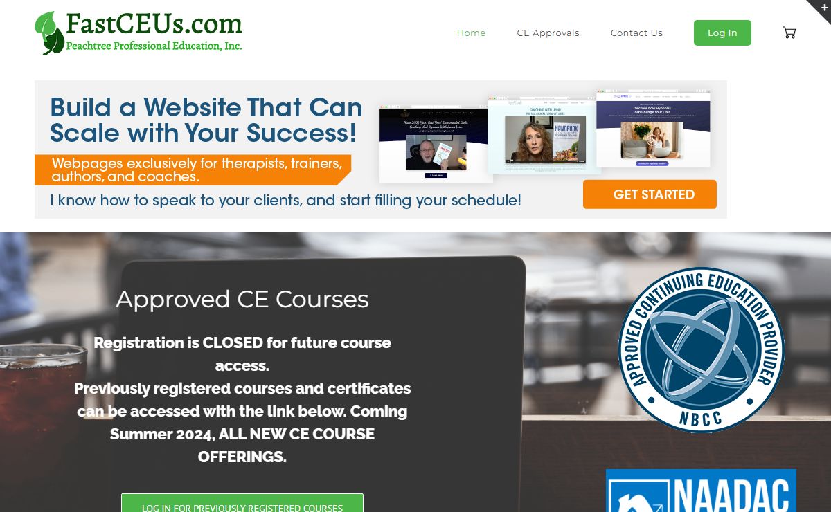 FastCEUs.com Peachtree Professional Education – Approved CE hours for LMFT, LPC, LMHC, Social Work, and Registered Nurses
