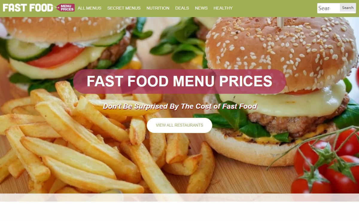 Fast Food Menu Prices - Don’t Be Surprised By The Cost of Fast Food