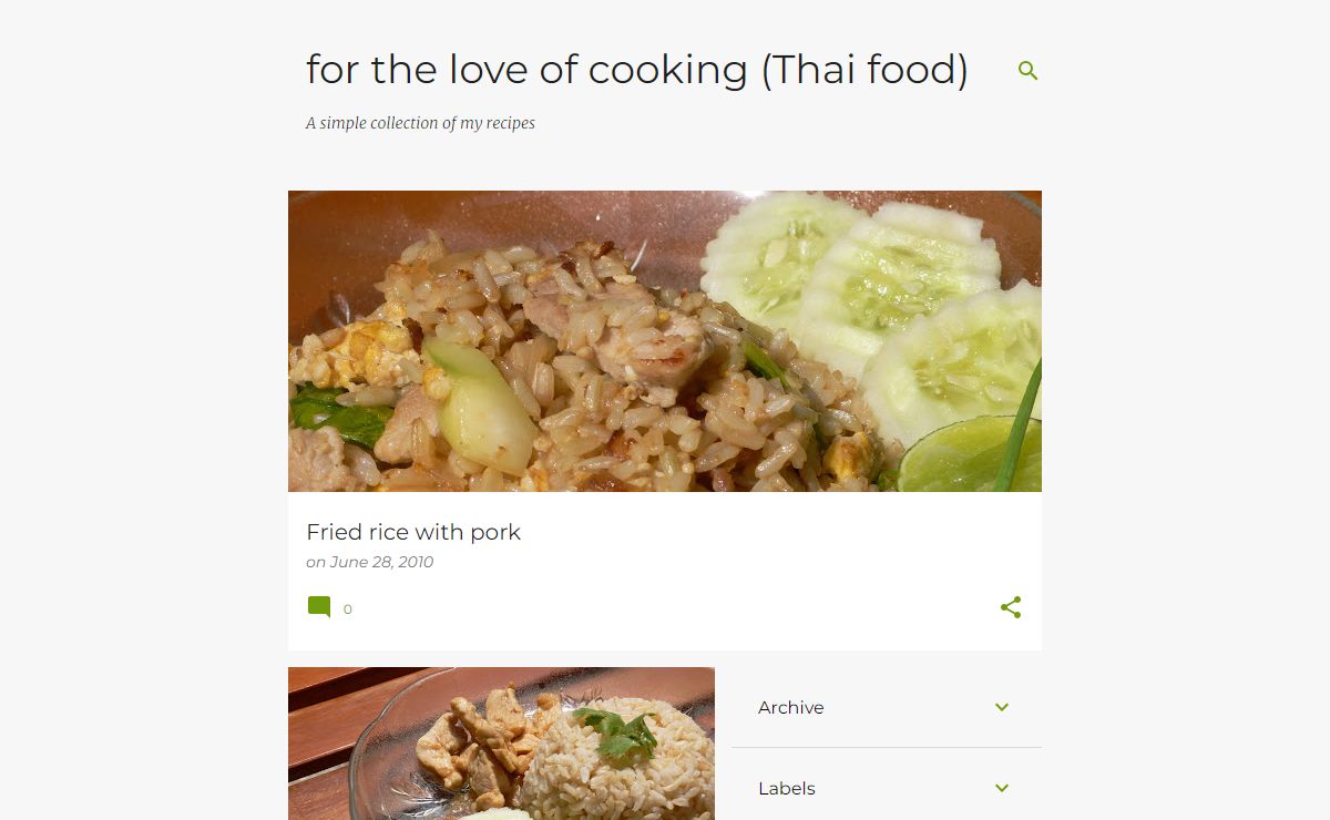 for the love of cooking (Thai food)