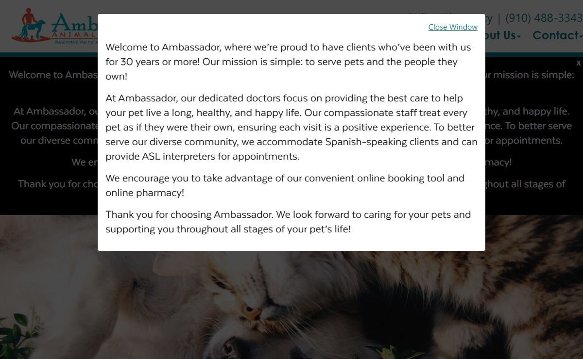 Ambassador Animal Hospital | Fayetteville veterinary hospital