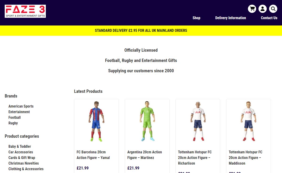Faze 3 - Officially Licensed Football Gifts