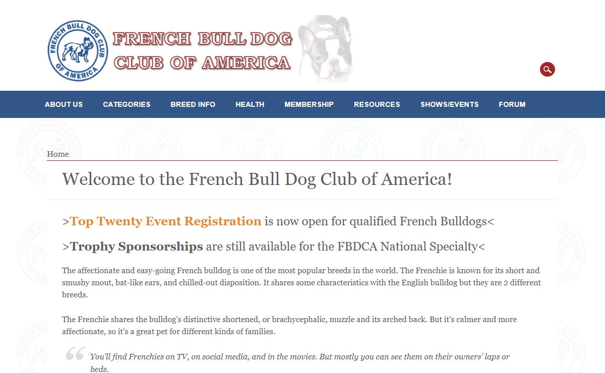 French Bull Dog Club of America