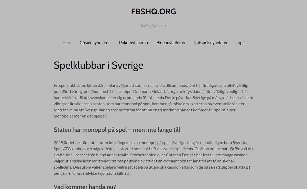 Fbshq.org – Spel i olika former