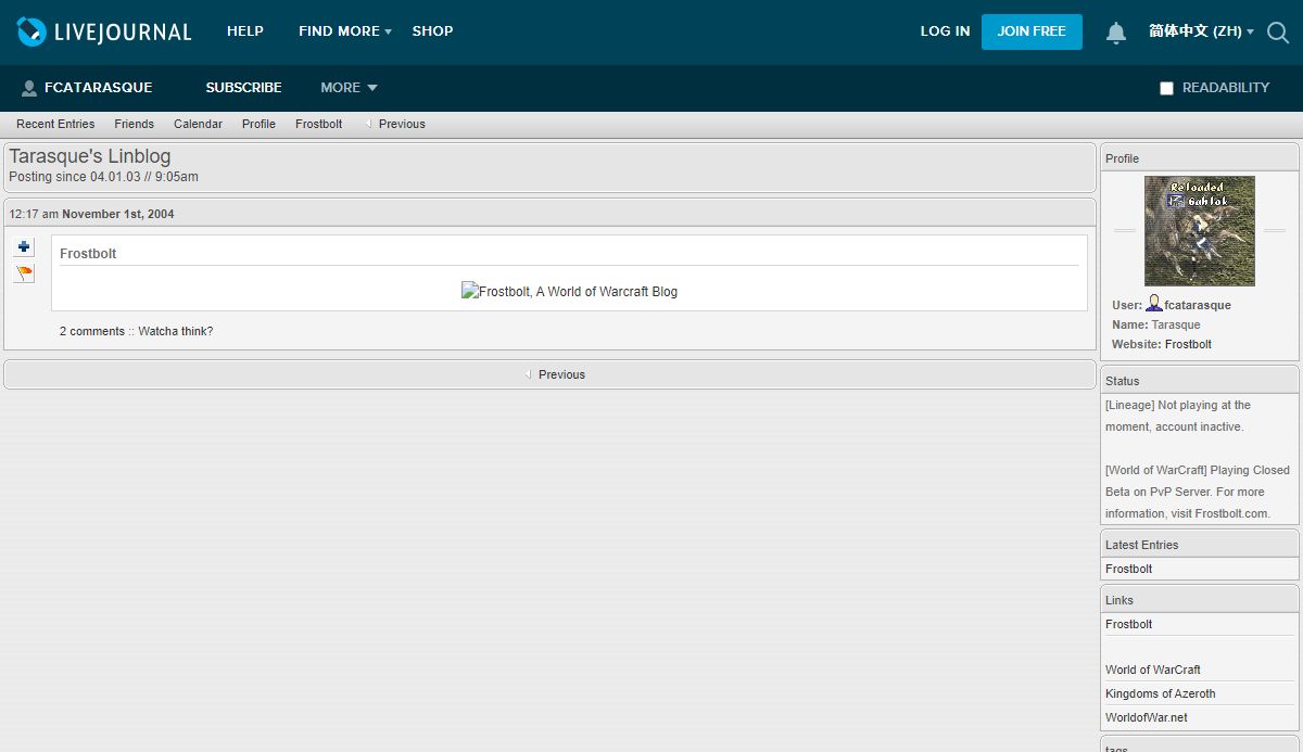 Tarasque's Linblog — LiveJournal