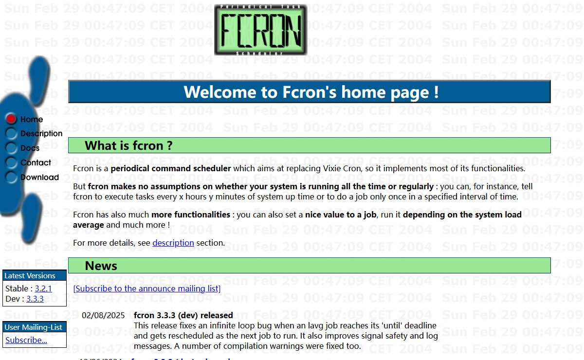 Fcron : a periodical command scheduler for Unix and Linux systems